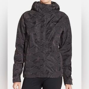 North Face Women's Black Camouflage Rain Jacket